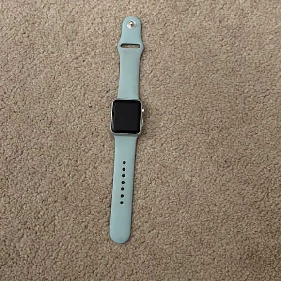 Apple Watch With Blue silicone strap - Picture 1 of 5